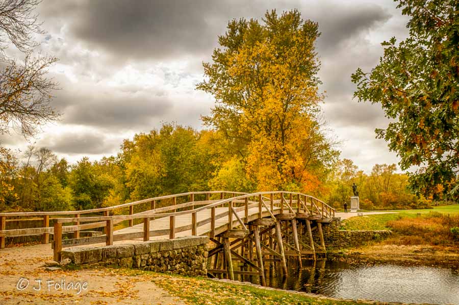 Concord's Old North Bridge in fall