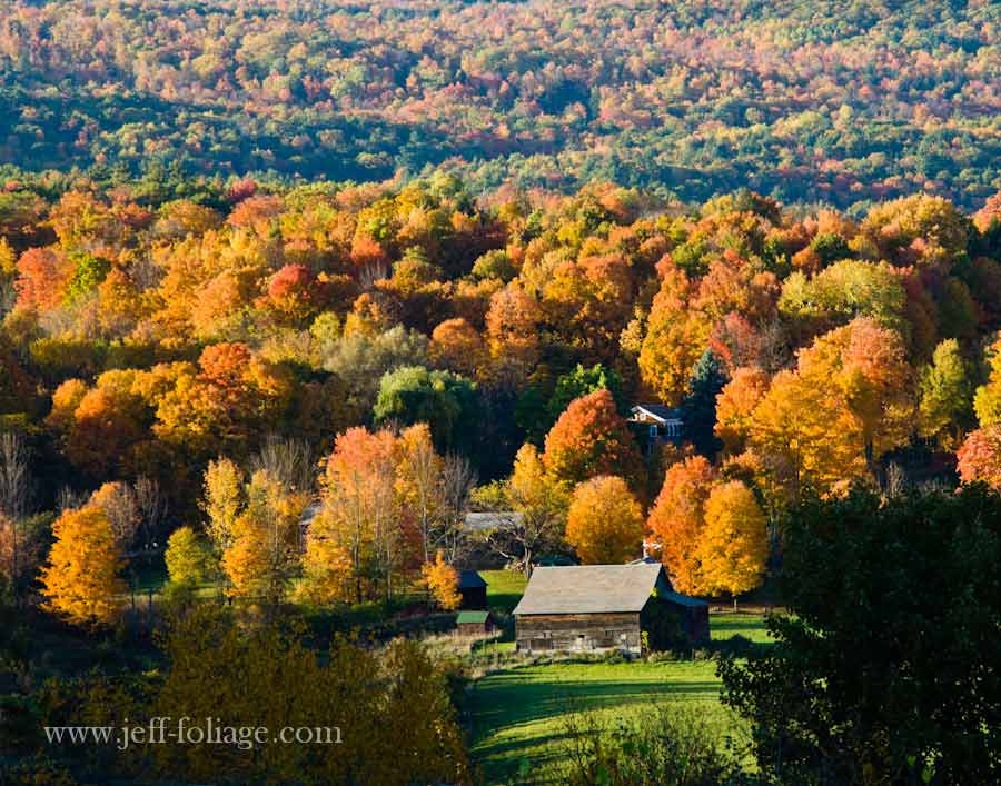 Vermont barn nestled in the foothills around Lake Champlain