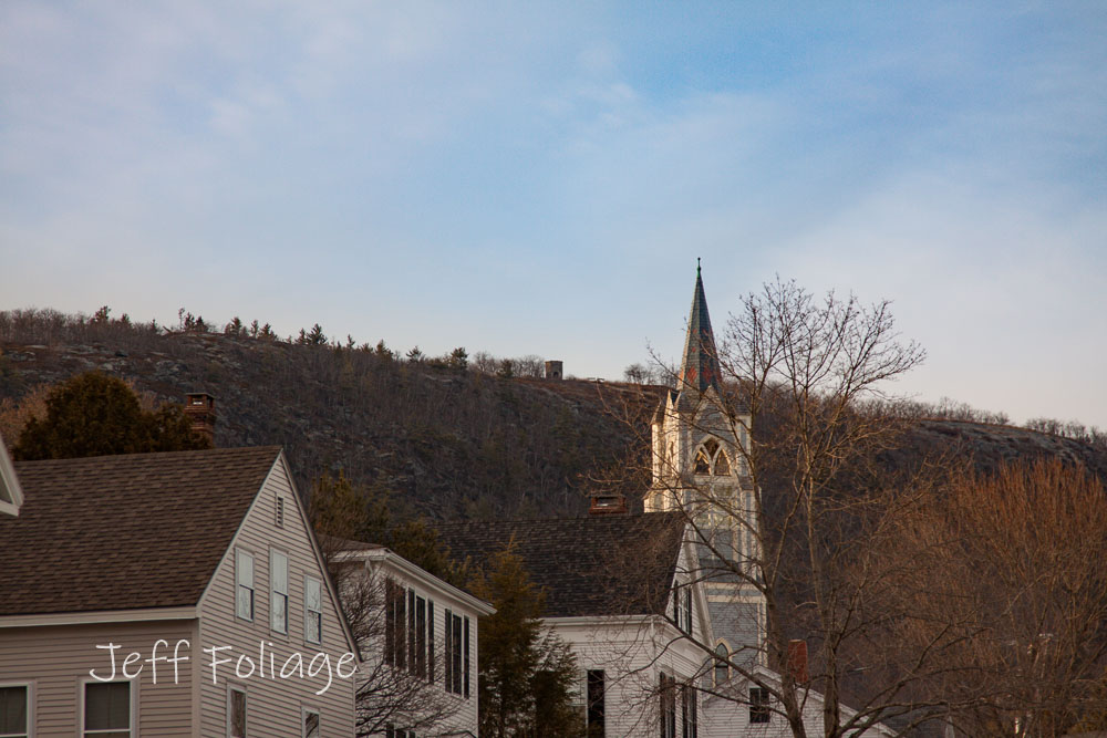 view of Mount Battie on the hill as seen from Camden Maine