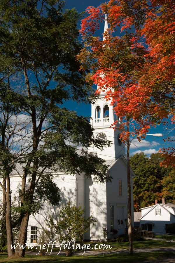 Peacham Vermont church during October