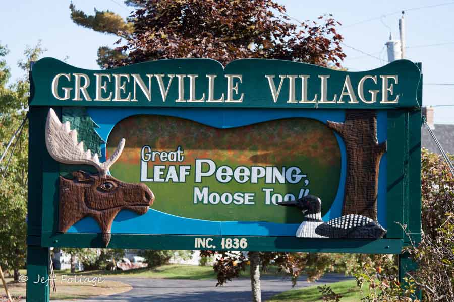 greenville Maine welcome sign