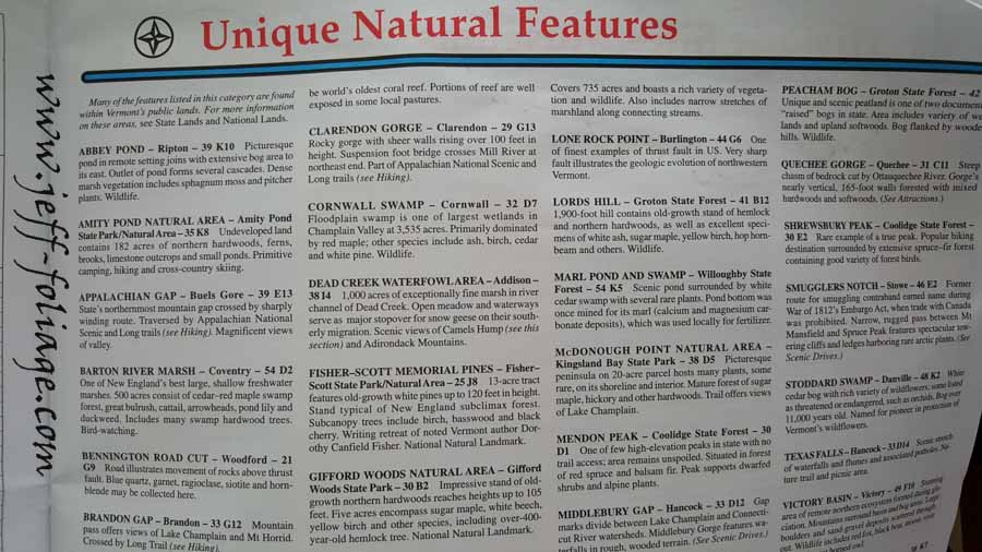 gazetteer pages natural features