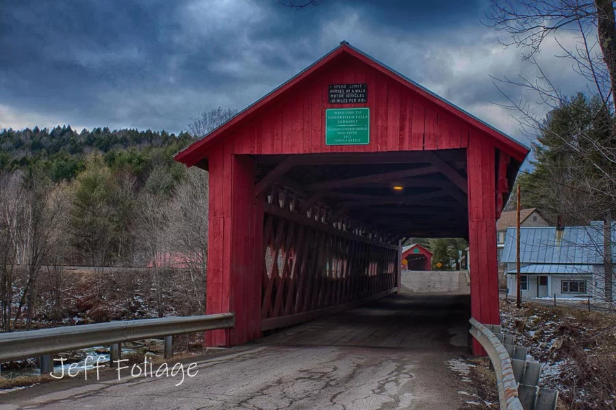 Station covered bridge - Northfield Falls Vermont