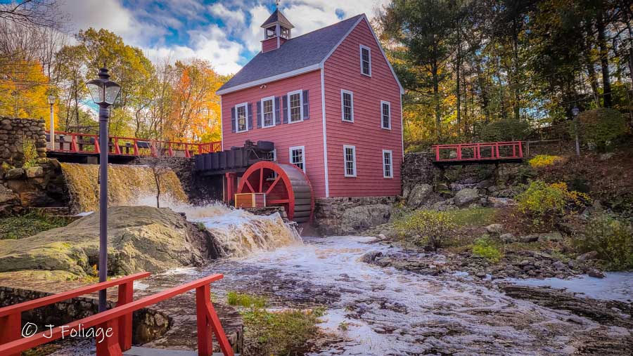 Chelmsford Massachusetts Grist Mill Museum in Autumn