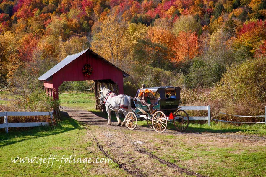 Taking a ride through the fall foliage in Stowe Vermont
