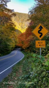 Smugglers Notch in New England fall foliage