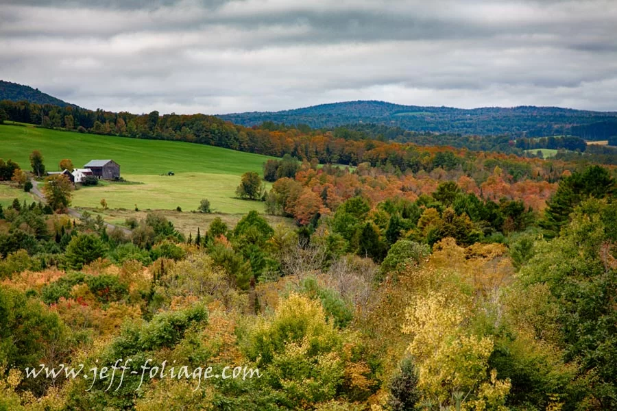 Barnett Vermont with a farm on a hillside