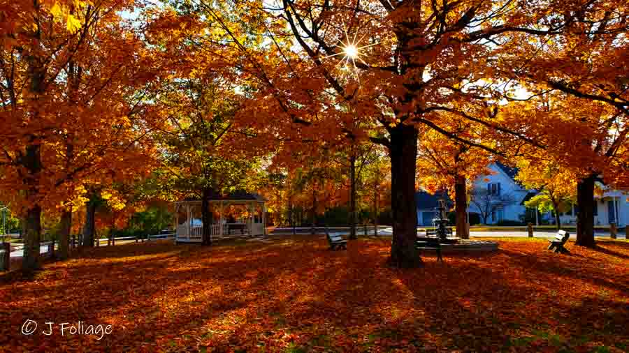 Rumney New Hampshire Town Common in Autumn