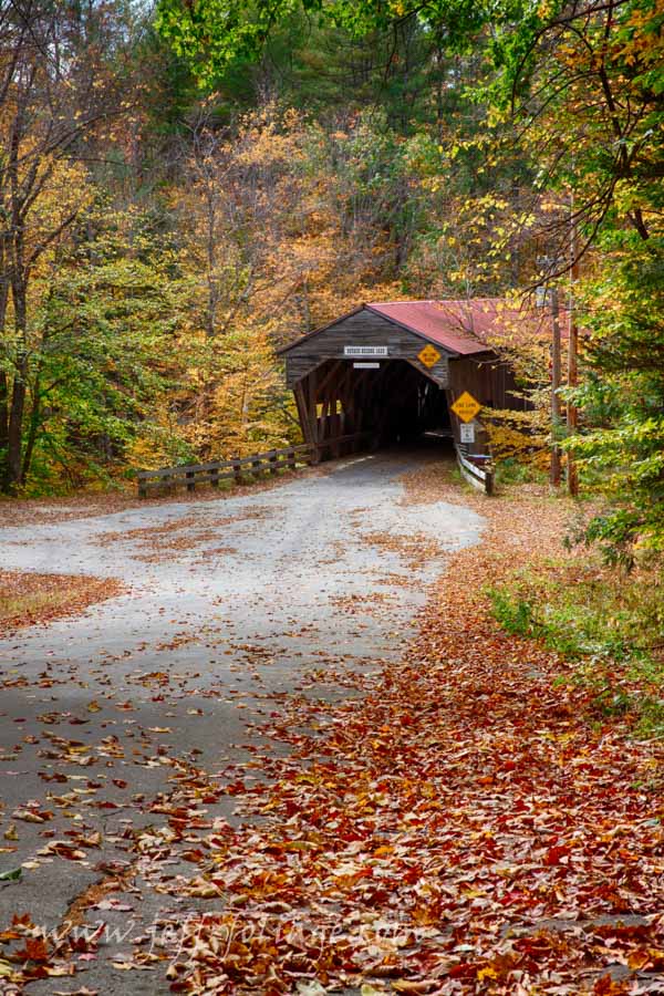 Durgin covered bridge in autumn
