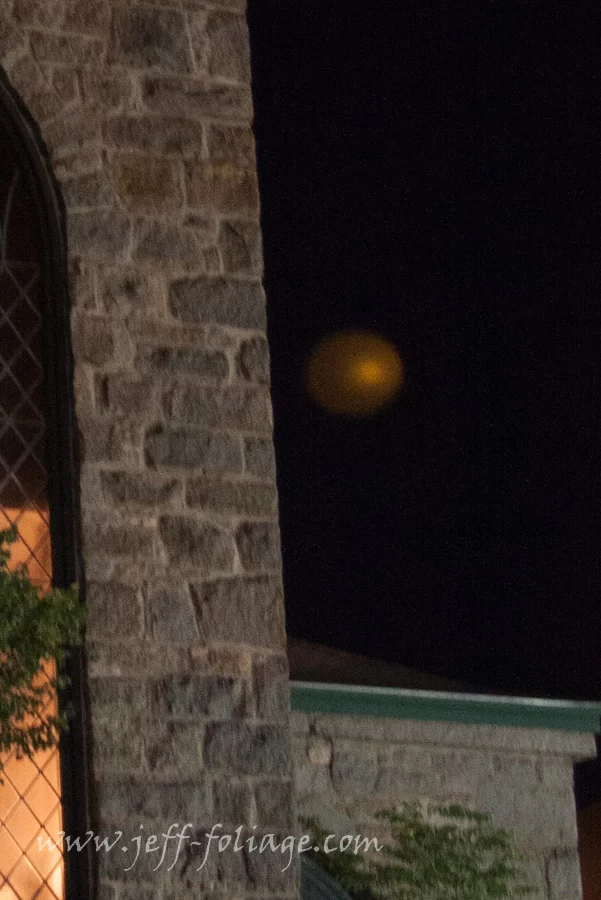 vertical of St Peters in Salem with an orb, much more apparent