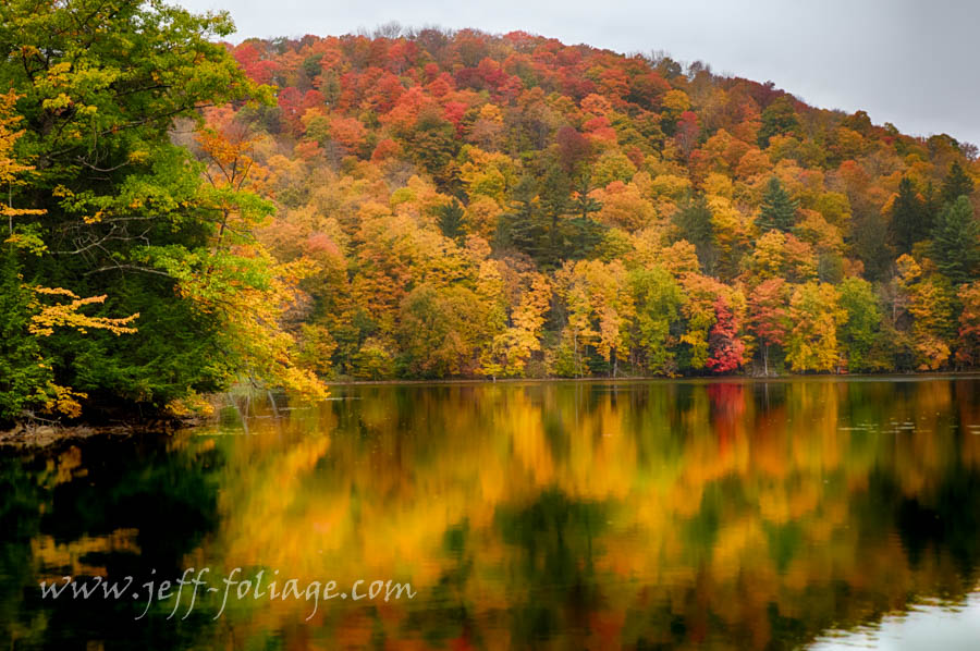 Pogue pond reflection, New England photography, scenic Vermont images