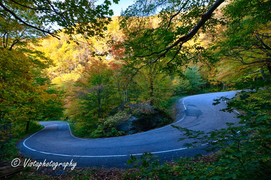 New England photography of Fall foliage in Vermont in Smuggler's Notch