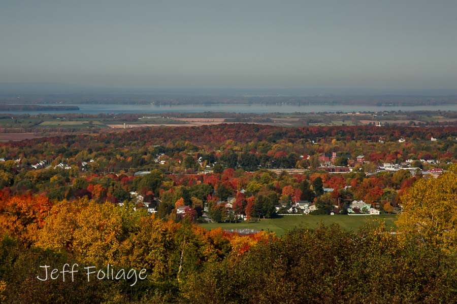 view from the hills above St Albans to Lake Champlain