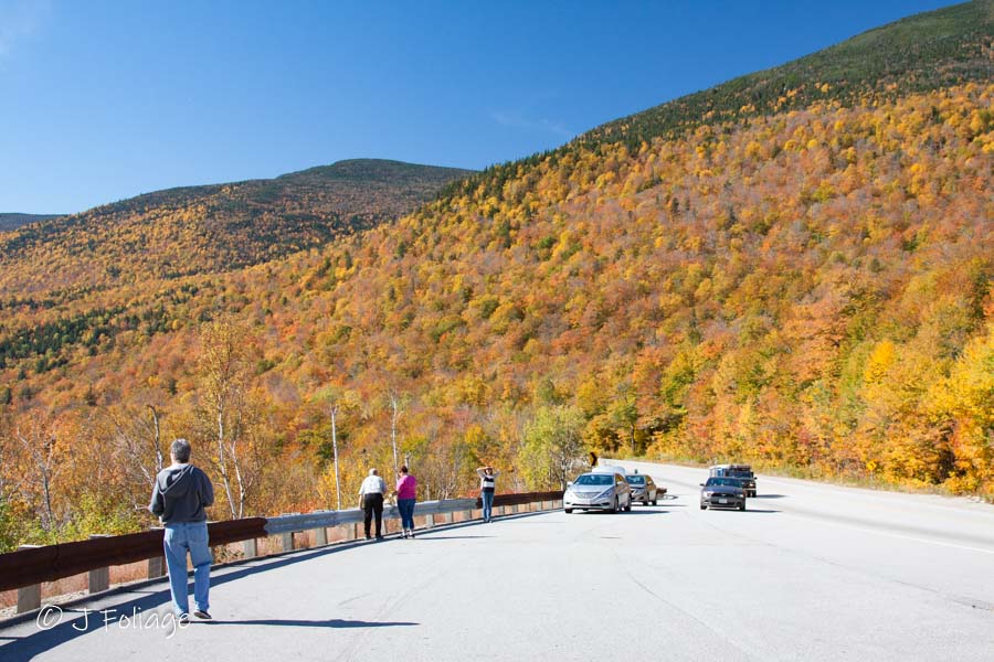 Pinkham Notch on Route 16 amid bright fall colors