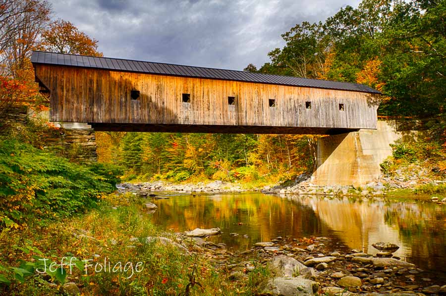 in autumn with the fall colors, covered bridges are truly at their best