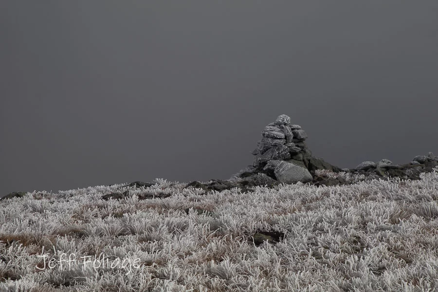 Hiking cairn on Mount Washington