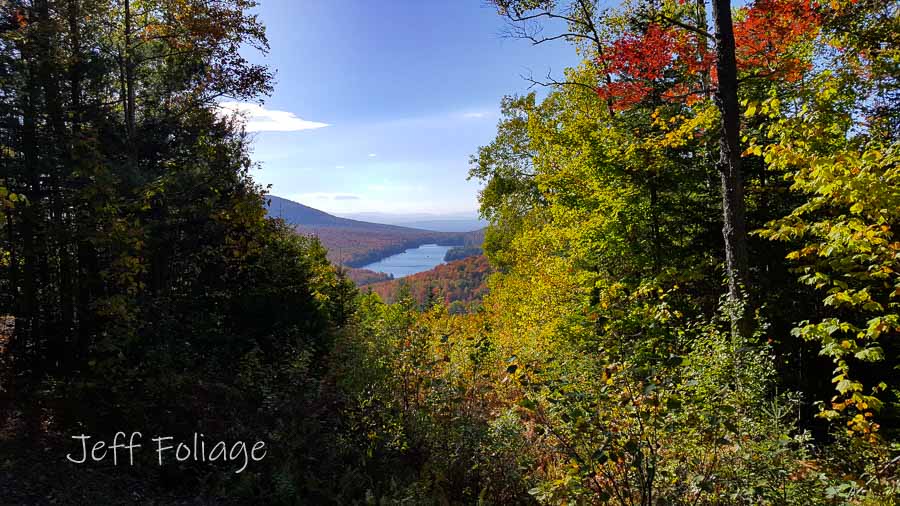 View of Kettle Pond from Owl's Head Mountain in Autumn