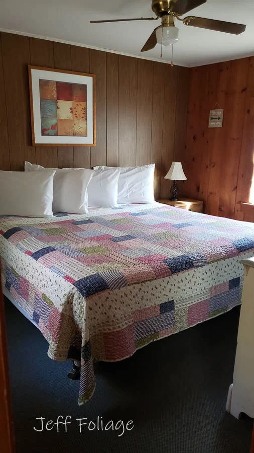 bedroom at pine Valley Cabins