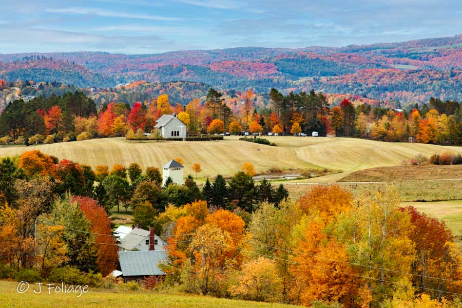 Heaven's Bench in Burke Vermont in Autumn.