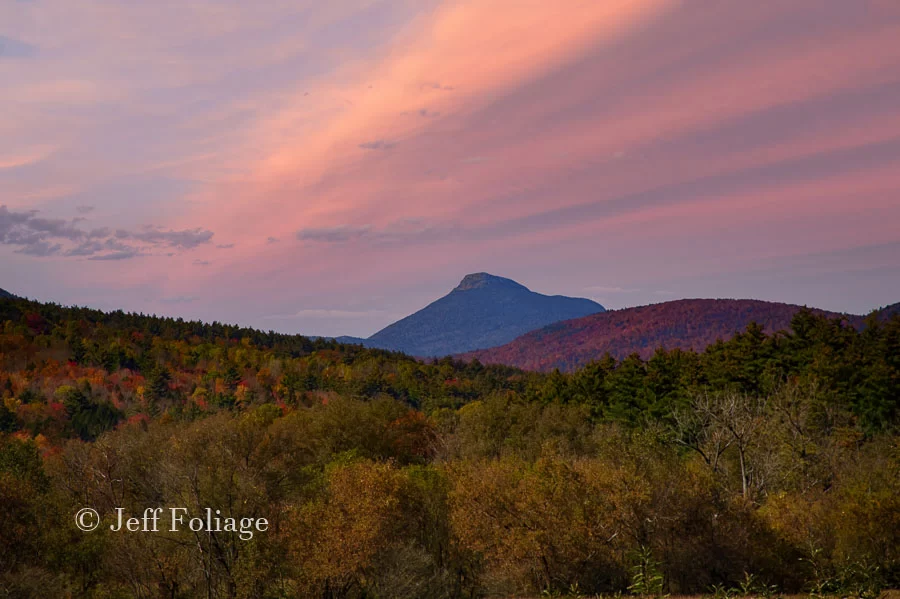 Autumn view of Camels Hump Mountain