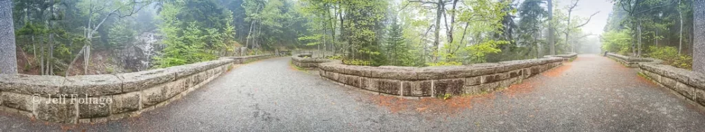 Rockefeller built Waterfall bridge in Acadia National Park