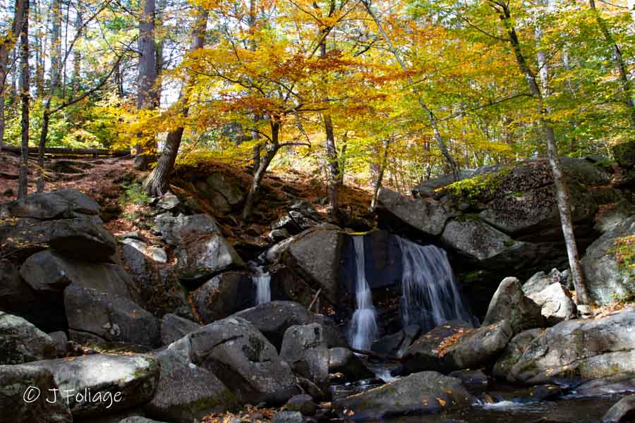 trapp falls in Ashby massachusetts fall foliage