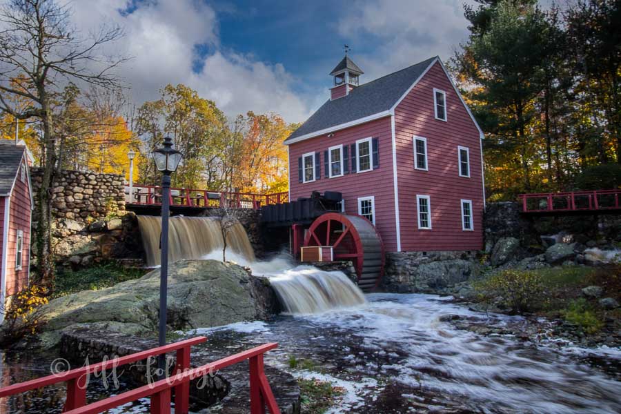 The Millstream Mill originally built by Samuel Adams in Chelmsford Massachusetts