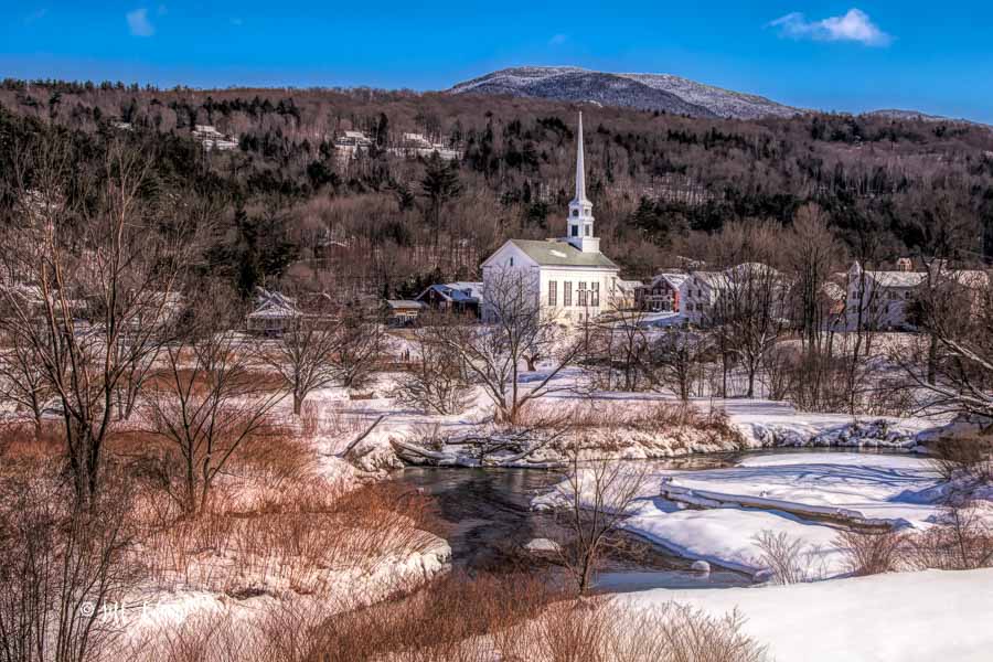 Stowe Church in Winter
