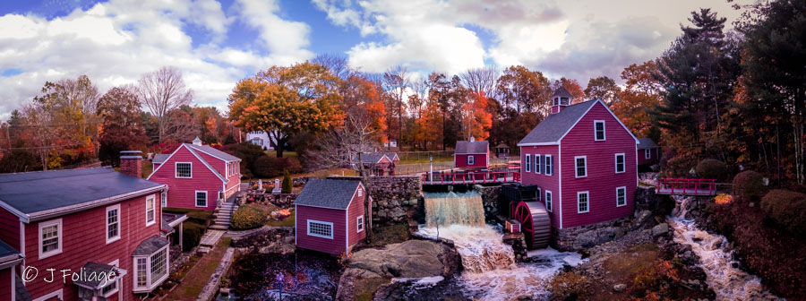 drone image from above the Millstream Museum in Chelmsford Massachusetts