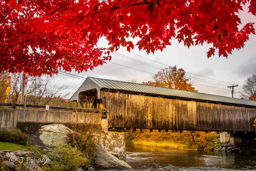 The Village Covered Bridge in Waitsfield Vermont