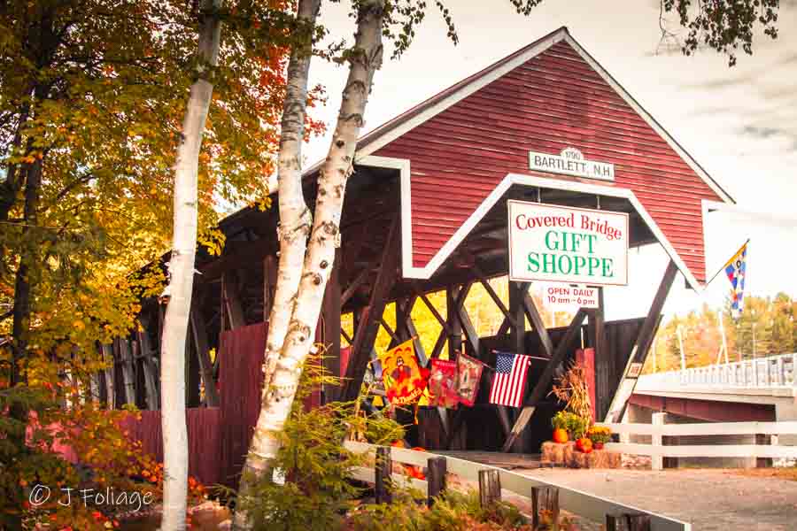 Bartlett covered bridge in autumn