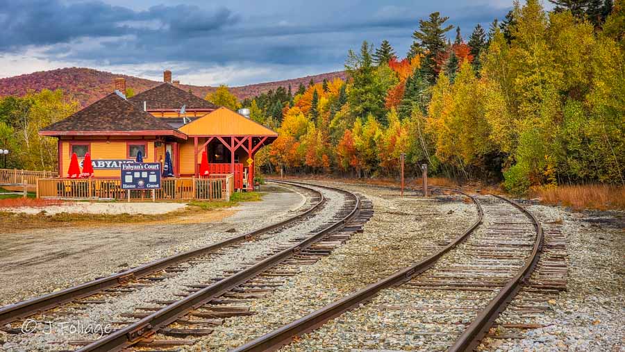 The last stop on the line at Fabyan's train station for the Conway Scenic passenger train. 