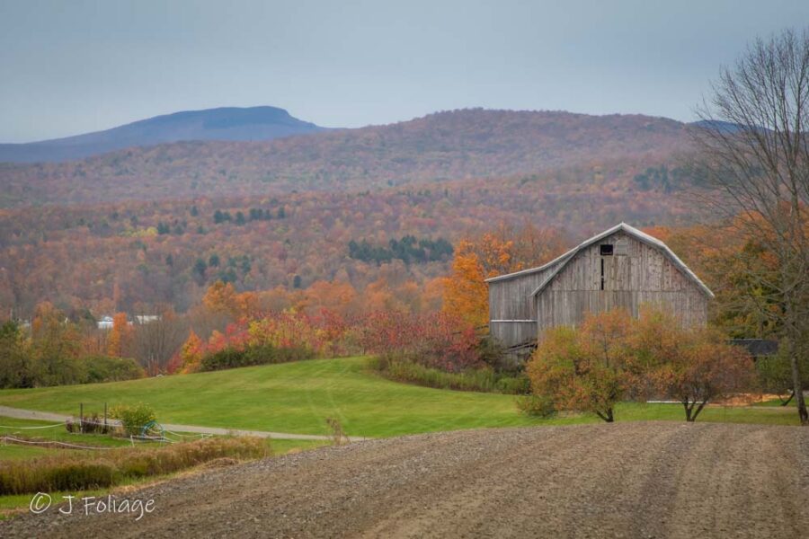Old rustic barn on a Vermont dirt road