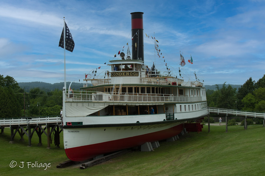 the steam paddle boat Ticonderoga at the shelburne museum in shelburne Vermont