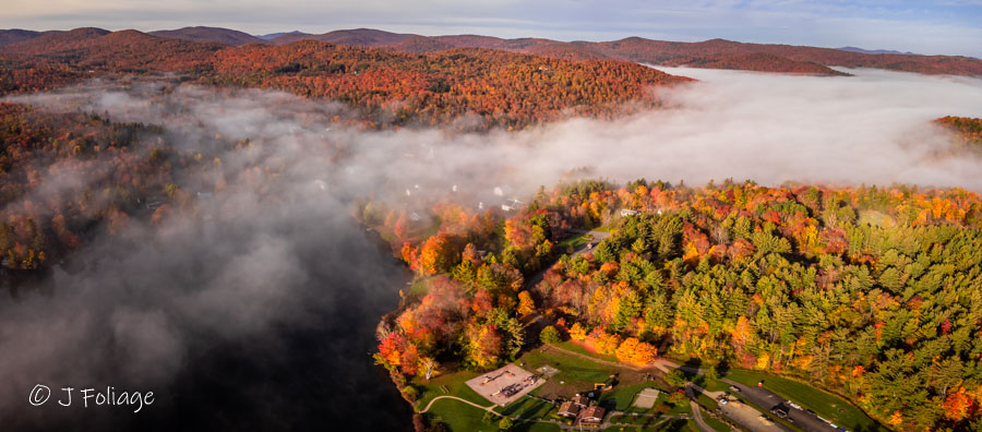 a misty autumn morning over barnard Vermont