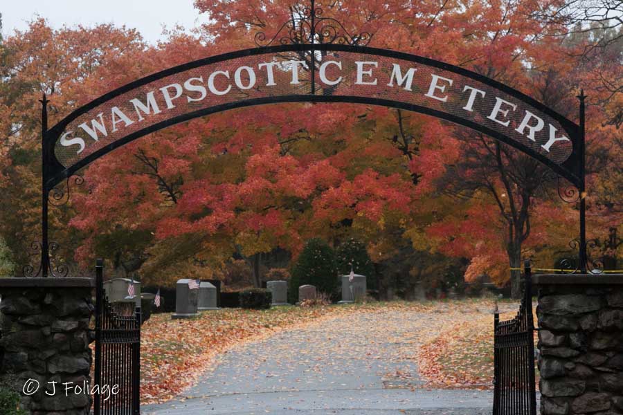 Swampscott Cemetery in autumn colors