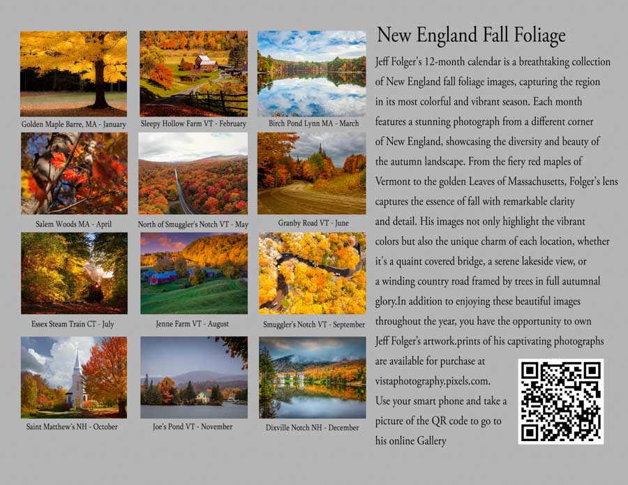 New England fall foliage calendar