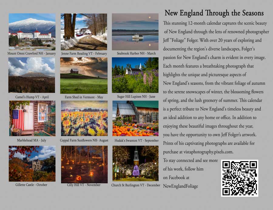 Scenic New England calendar

