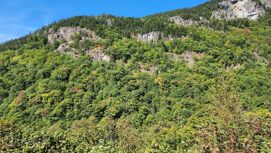 looking across at the far wall in Evan's Notch