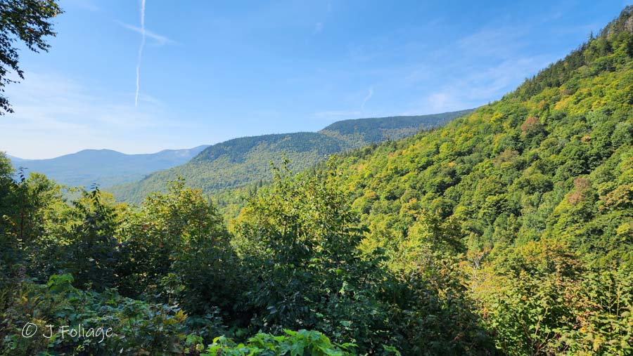 looking down the ravine in Evan's Notch