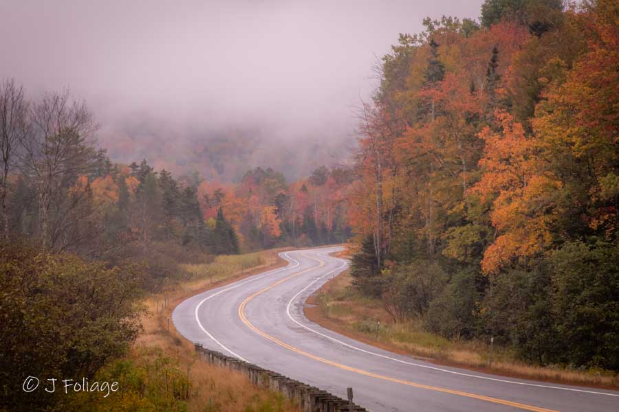 The winding Road Ahead in Warren, New Hampshire route 25 north of warren